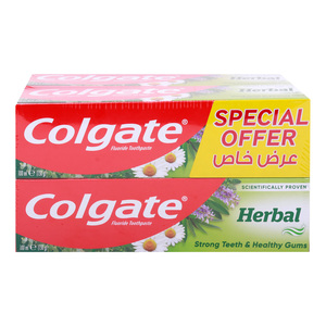 Colgate Herbal Fluoride Toothpaste, 4 x 100 ml