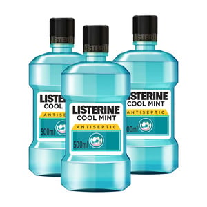Listerine Cool Mint Antiseptic Mouthwash 3 x 500 ml