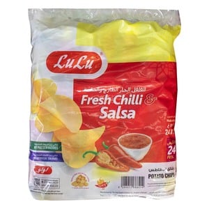 LuLu Chilli & Salsa Potato Chips 24 x 13 g