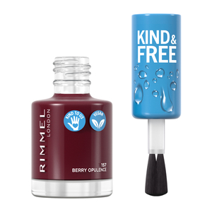 Rimmel London Kind & Free Clean Nail Polish, 157 Berry Opulence, 8 ml