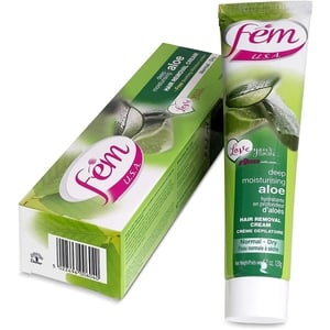 Fem USA Hair Removal Cream with Aloe Vera For Deep Moisturizing 120 g