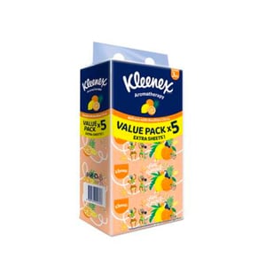 Kleenex Citrus Facial Tissue Box 3ply 80's X 5