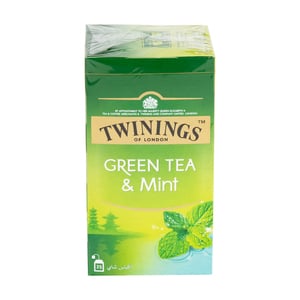 توينينج شاي أخضر مع النعناع 25 كيس شاي
