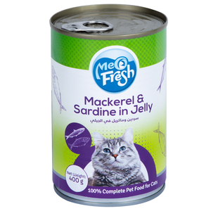 ميو فريش طعام قطط سمك ماكريل وسردين في جيلي 400 جم