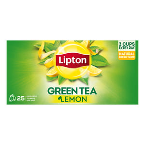 ليبتون شاي أخضر بالليمون 25 كيس شاي