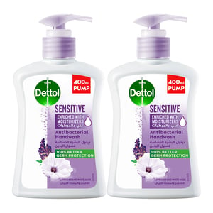 Dettol Anti-Bacterial Hand Wash Sensitive Value Pack 2 x 400 ml
