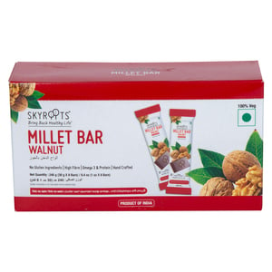 Skyroots Walnut Millet Bar 8 x 30 g