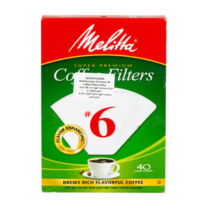 ميليتا مرشحات القهوة الأصلية 6 في 1 ، 40 قطعة