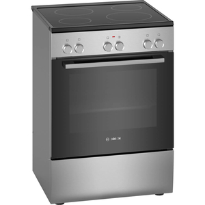 Bosch Ceramic Electric Cooking Range, 4 Burner, 60 x 60, Stainless Steel, HKL060070M