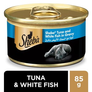 شيبا طعام قطط التونة والسمك الأبيض بالمرق 24 × 85 جم