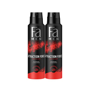 Fa Attraction Force Deodorant Spray For Men Value Pack 2 x 150 ml