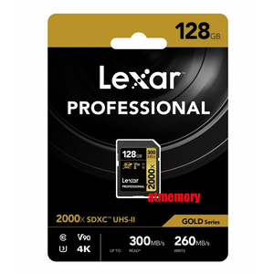 Lexar Professional 128 GB 2000X Sdhc/Sdxc Uhs-Ii Memory Card with 300Mbps Transfer Speed, LSD2000128G-BNNNG