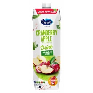 Ocean Spray Cranberry Apple Mixed Fruit Drink No Added Sugar 1 Litre