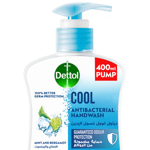 Dettol Handwash Liquid Soap Cool Pump Mint & Bergamot Fragrance 200 ml