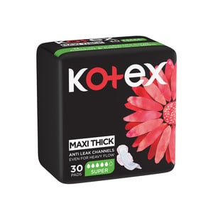 Kotex Maxi Protect Thick Super Size Sanitary Pads with Wings 30 pcs