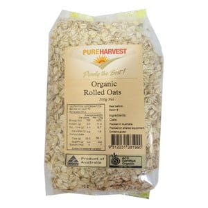 Pure Harvest Organic Rolled Oats 500 g
