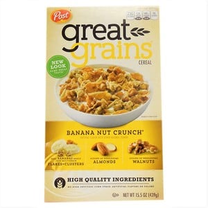 Post Great Grains Banana Nut Crunch Cereal 439 g