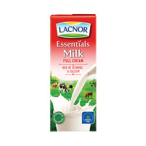 Lacnor Essentials Full Cream Milk 8 x 180 ml
