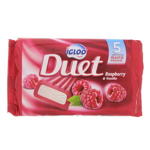 Igloo Duet Raspberry and Vanilla Ice Cream Bar 5 x 65 ml