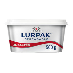 Lurpak Spreadable Butter Unsalted 500 g