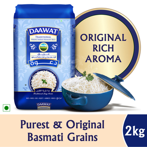 Daawat Traditional White Indian Basmati Rice 2 kg