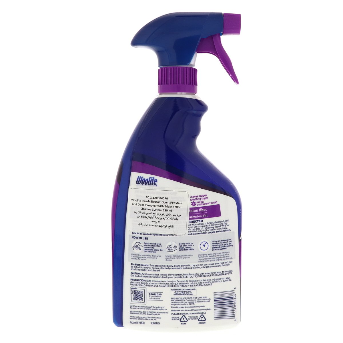 Woolite Pet Stain And Odor Remover 650ml