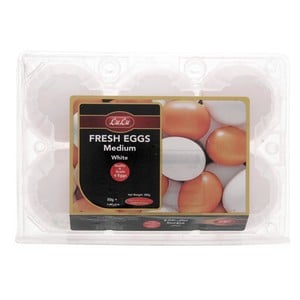 LuLu White Eggs Medium 6 pcs
