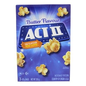 Act II Butter Flavour Microwave Popcorn 255 g