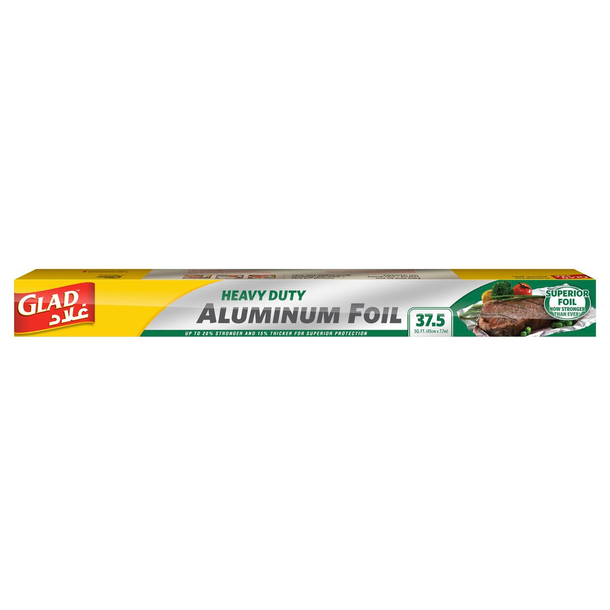 Glad Aluminum Foil Size 45cm x 7.7m 37.5 sq. ft. 1pc