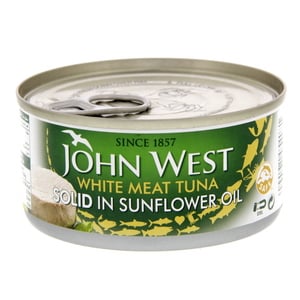 John West White Meat Tuna Solid In Sunflower Oil, 170 g
