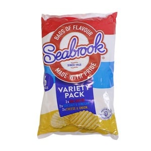 Seabrook Assorted Flavoured Crinkle Crisp 6 x 25 g