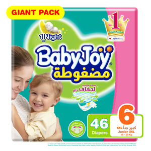 Baby Joy Diaper Size 6 Junior XXL 16-25kg Giant Pack 46 pcs