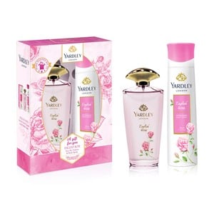 Yardley London English Rose Perfume EDT 125 ml + Refreshing Body Spray 150 ml