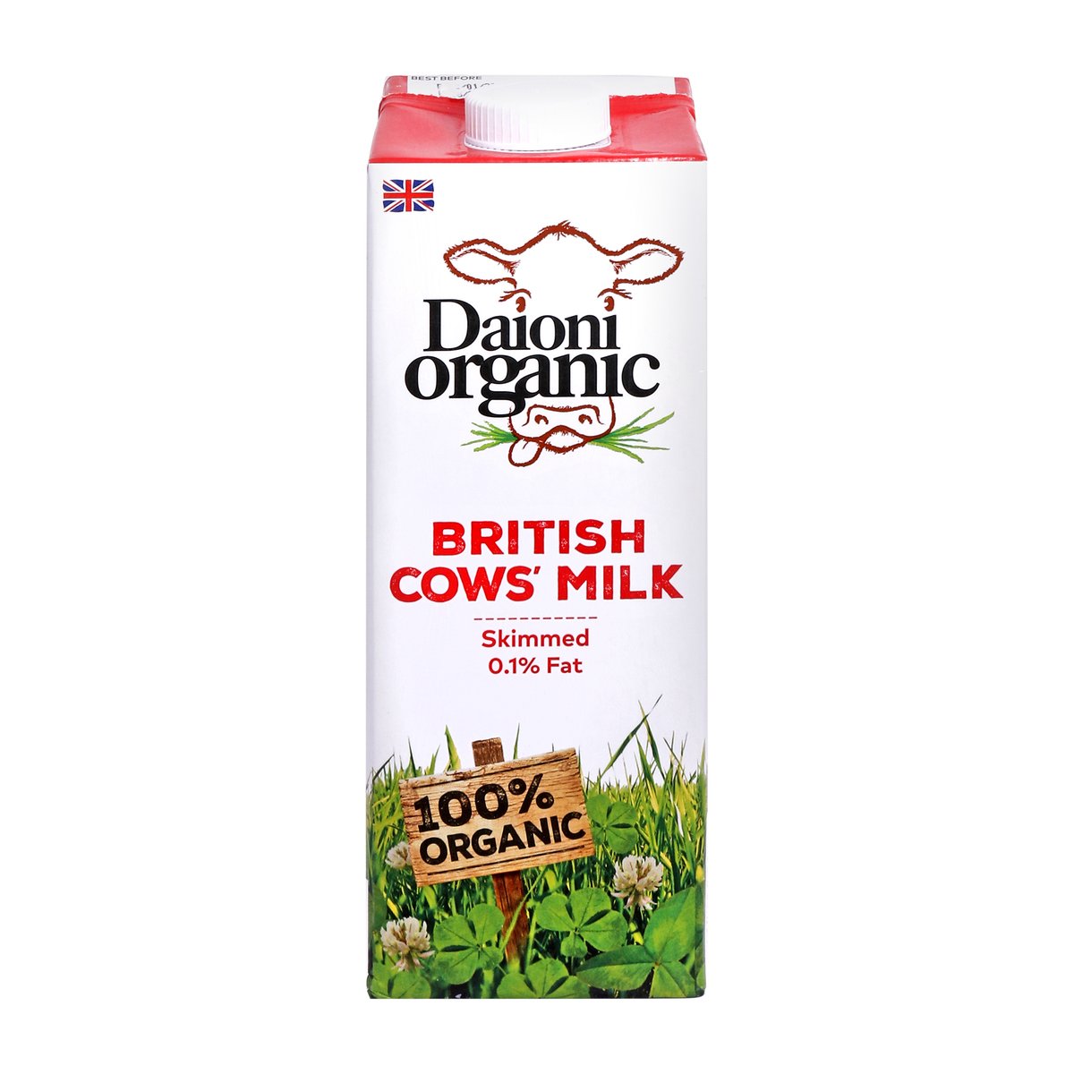 Daioni Organic British Skimmed Cows Milk 1 Litre
