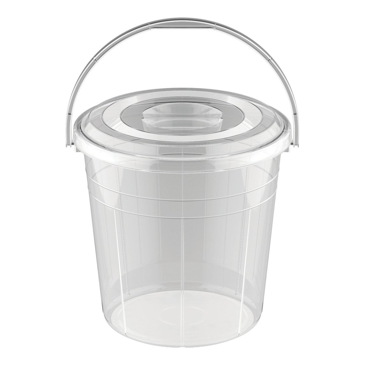 Cosmoplast Transparent Bucket With Lid 10Litre 1pc