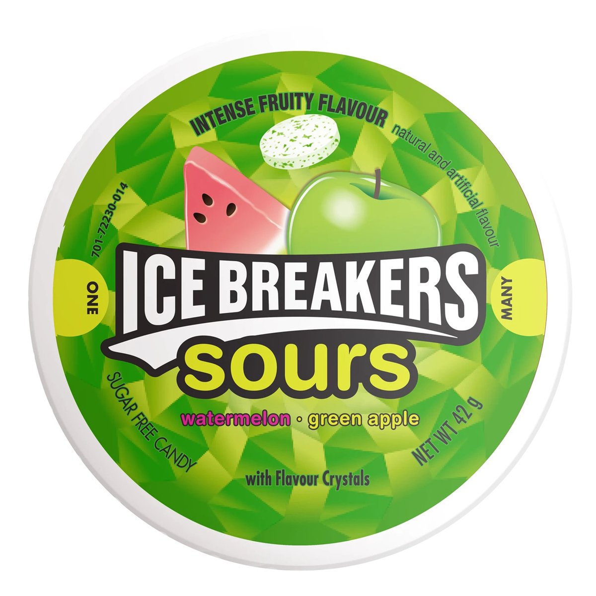 Ice Breakers Sours Watermelon Green Apple Sugar Free Candy 42 g