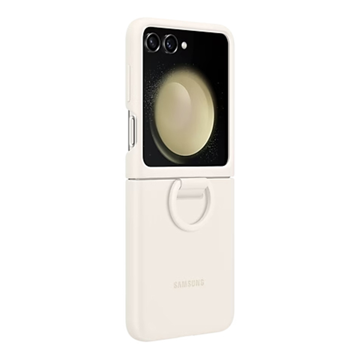 Samsung Galaxy Z Flip5 Silicone Case with Ring Cream(EF-PF731TUEGWW)
