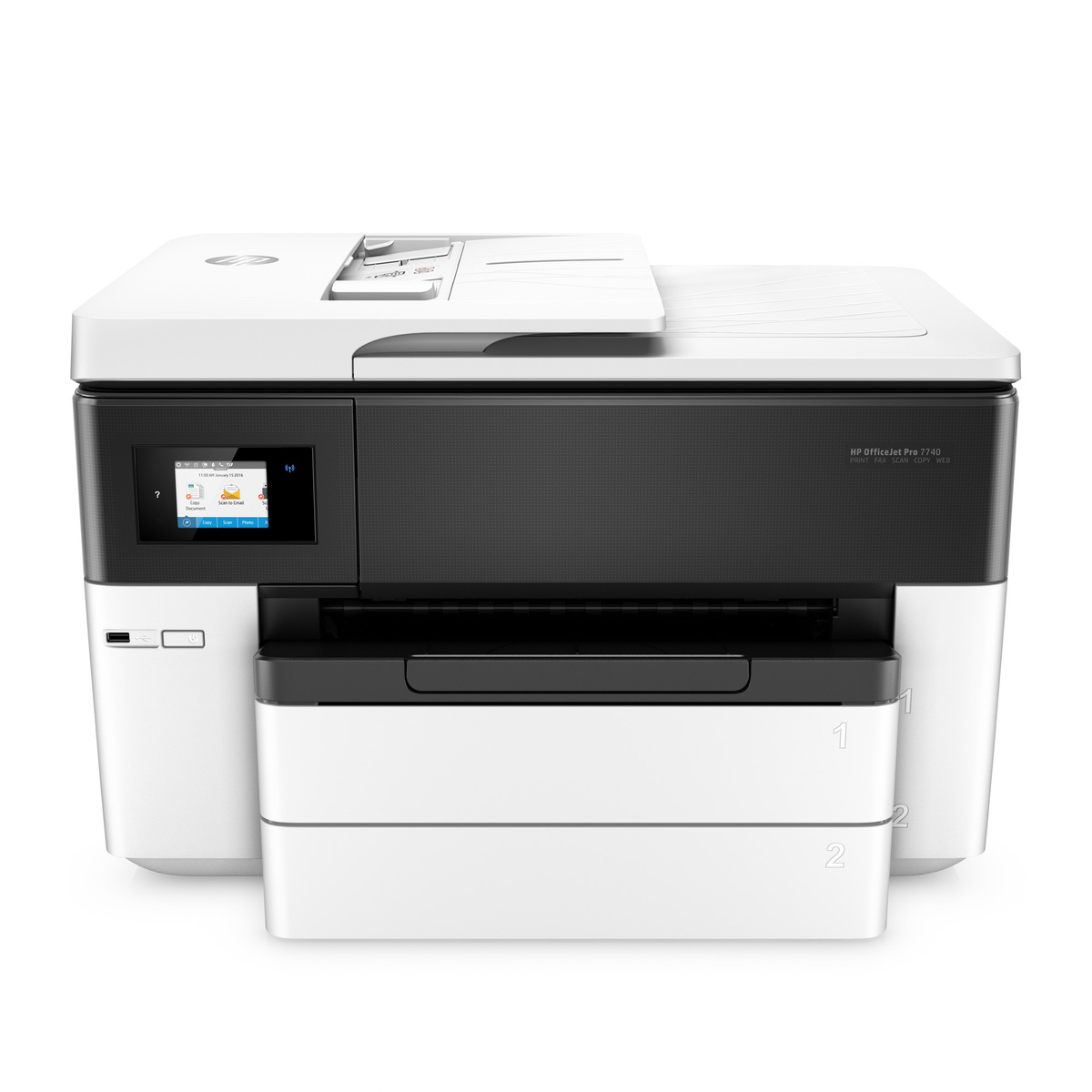 HP OfficeJet Pro 7740 Wide Fromat All-in-One Wireless Printer (G5J38A), White