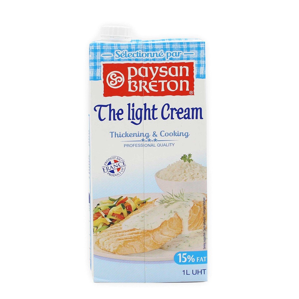Paysan Breton The Light Cream Thickening & Cooking 15% Fat 1 Litre