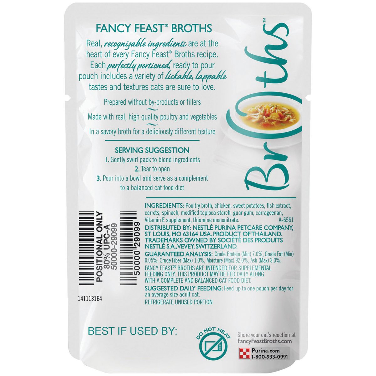 Purina Fancy Feast Cat Food Broths Chicken & Vegetable Classic 40 g