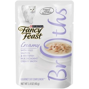 Purina Fancy Feast Broths Salmon & Whitefish Wet Cat Food 40 g