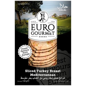 Euro Gourmet Sliced Turkey Breast Mediterranean 130 g