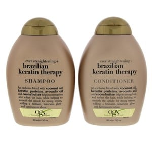 OGX Ever Straightening Brazilian Keratin Therapy Shampoo 385 ml + Conditioner 385 ml