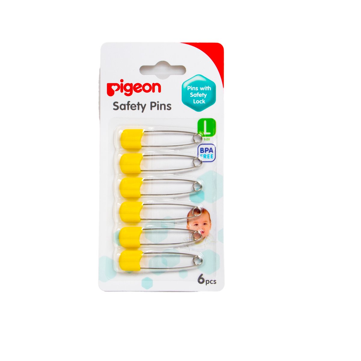 Pigeon Safety Pins 6 pcs