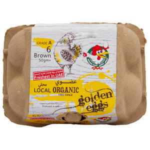 Golden Egg Brown Organic Free Range Eggs 6 pcs