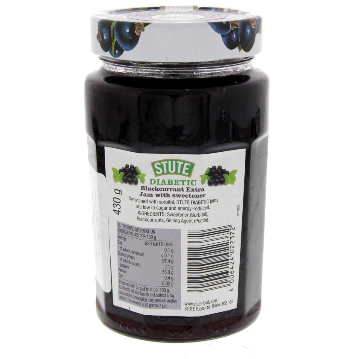 Stute Diabetic Blackcurrant Extra Jam 430 g