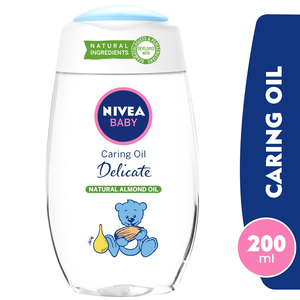 Nivea Baby Delicate Caring Oil Natural Almond Oil, 200 ml