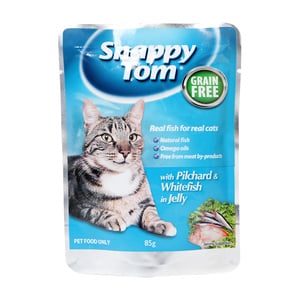 Snappy Tom Catfood With Pilchard & Whitefish In Jelly 85 g