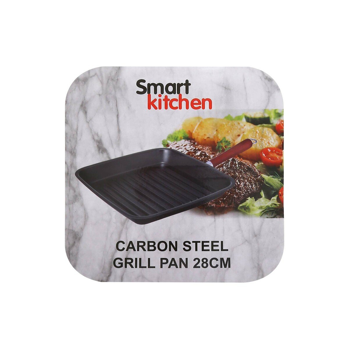 Smart Kitchen Carbon Steel Grill Pan, 28 cm, FR2828