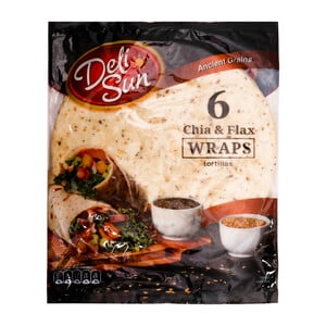 Deli Sun Tortillas Chia & Flax Wraps 6 pcs 360 g